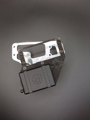 CCR Losi 5ive T 2.0 billet angled servo tray carbon fibre top SMART SYSTEM 