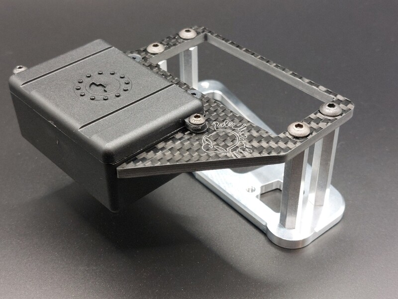 CCR Losi 5ive T V1 billet angled servo tray carbon fibre top SMART SYSTEM 