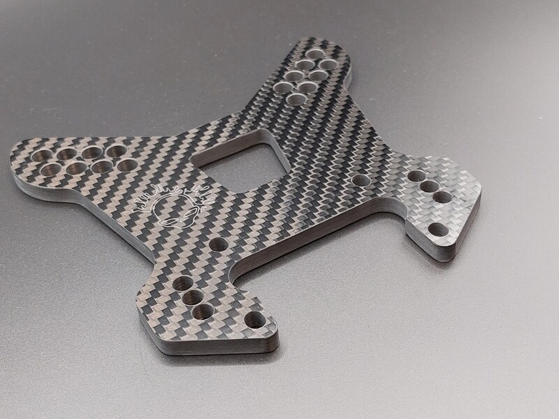 Ccr Losi 5ive T B Carbon Fibre v2  front shock tower