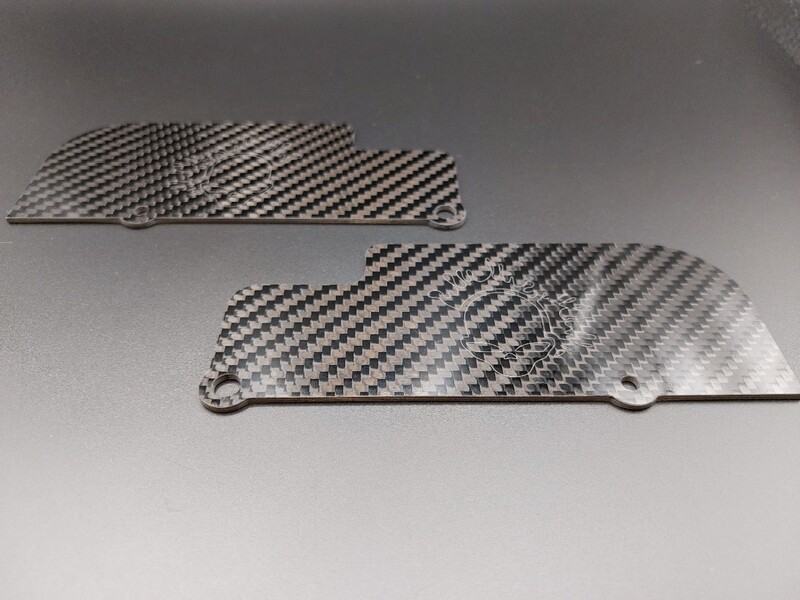 Losi 5ive t carbon fibre rear cv arm protectors v1 and 2.0