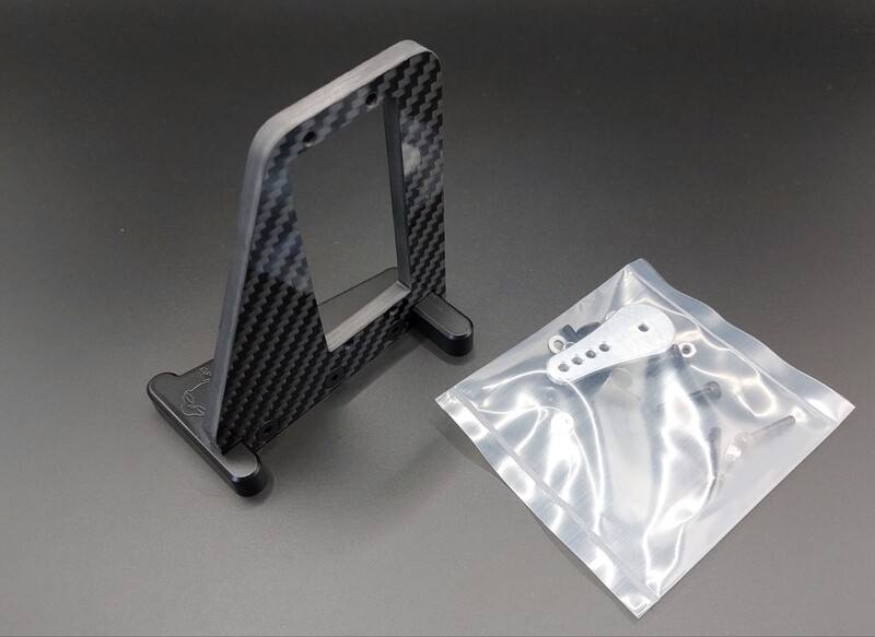 CCR Losi 5ive B single servo mount black CCR Losi 5ive B single servo mount black