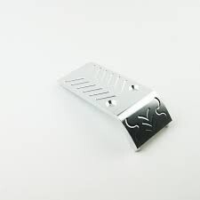 Baja cnc alloy front bumper skid plate silver