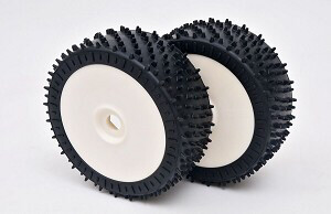 Mcd Astro max mediums white rim pair wheel and tyre combo Glued