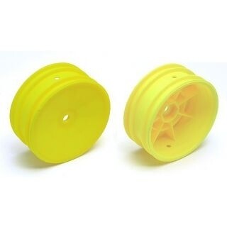 9691 TEAM ASSOCIATED 2WD FRONT WHEELS 2.2 12MM HEX YELLOW