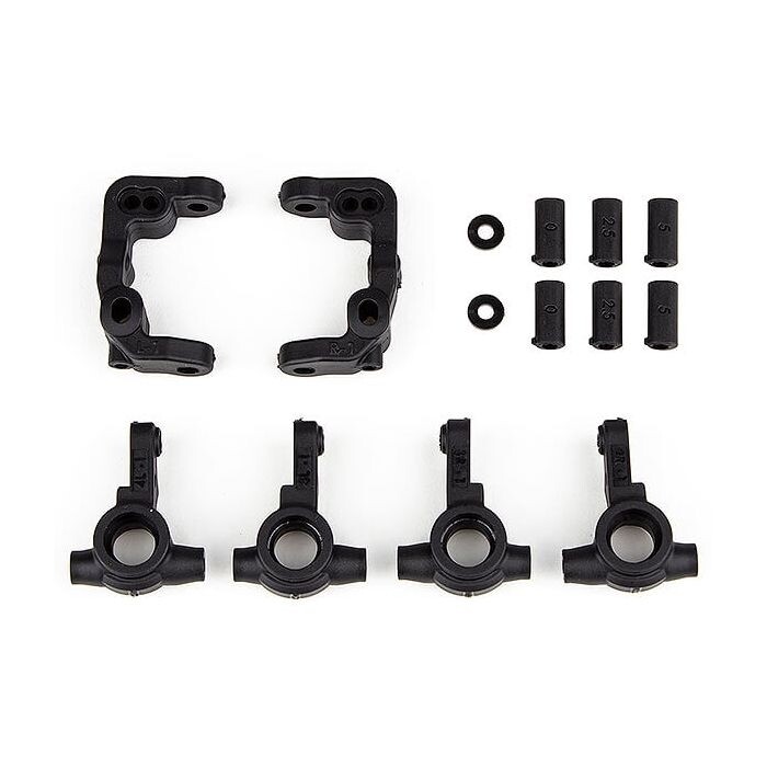 TEAM ASSOCIATED RC10B6.4 -1MM SCRUB CASTER AND STEERING BLOC