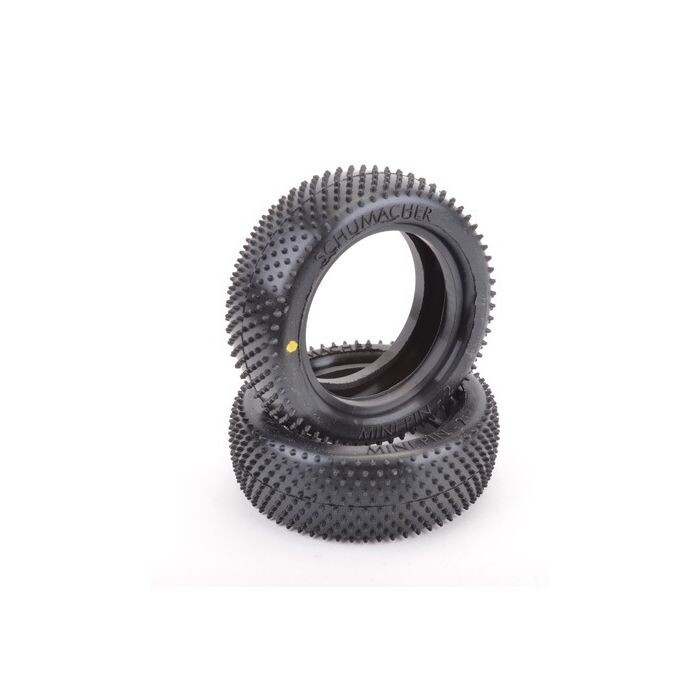 U6821 SCHUMACHER MINI PIN 2  4wd BUGGY FRONT - YELLOW - 1 PAIR