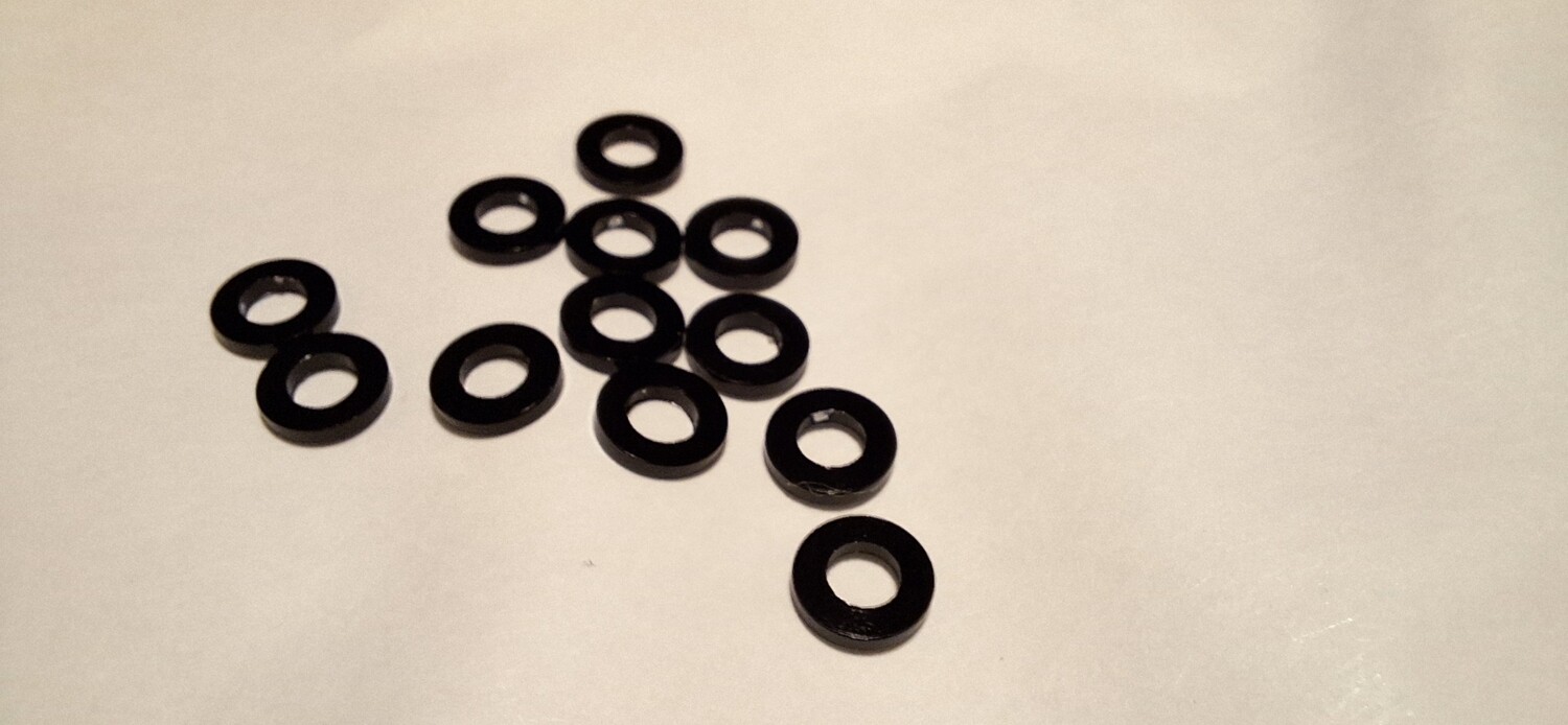 CCR RACING PRECISION ALUMINUM SHIMS - 3X6X1MM (12)
