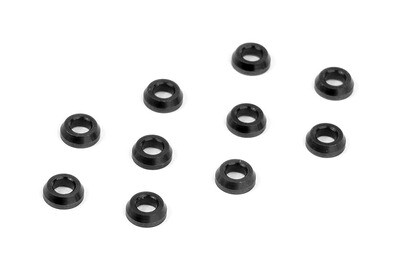 XRay Alu Conical Shim 3X6X2.0mm (10) black