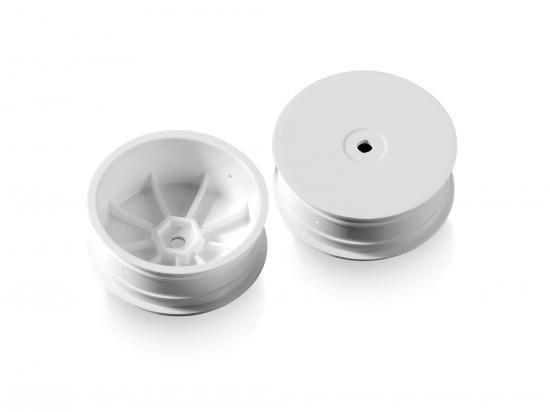 XRay 4Wd Front Wheel Aerodisk With 12mm Hex Ifmar - White - Hard (2)
