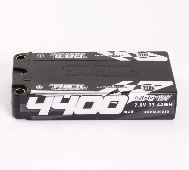 ABM Lipo Racing Battery 4400 7.6V 140C - 5mm - Shorty - BRCA|EFRA Approved lcg