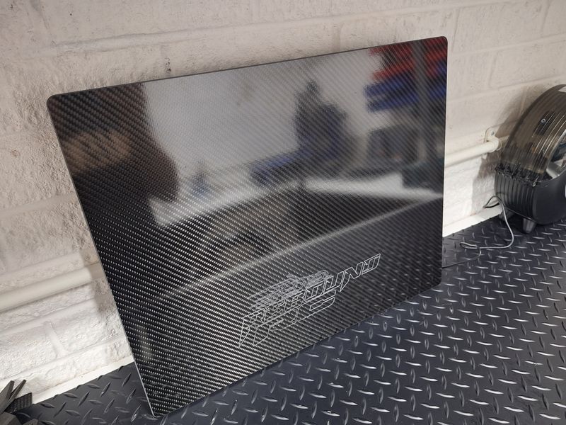 CCR carbon fibre set up board 500mm by 400mm custom engraving