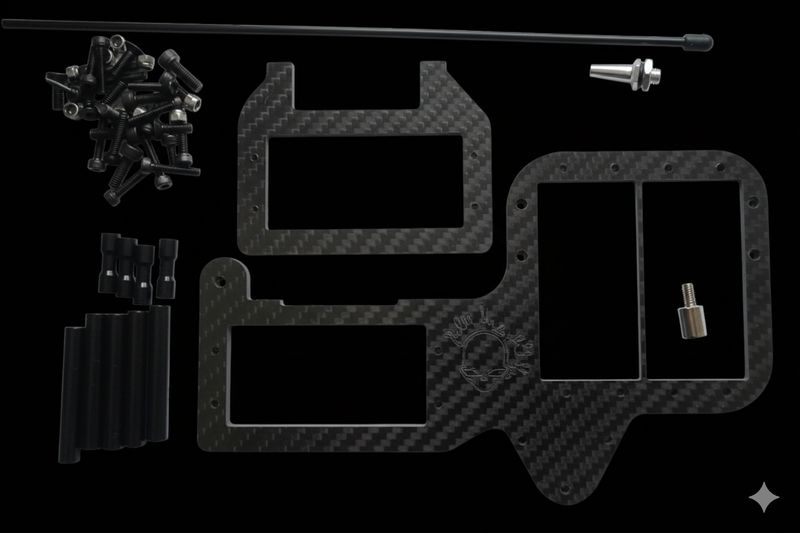 Carbon fibre losi 5ive T duel servo tray lightweight race edition Carbon fibre losi 5ive T duel servo tray lightweight race edition