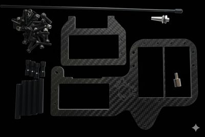 Carbon fibre losi 5ive T duel servo tray lightweight race edition Carbon fibre losi 5ive T duel servo tray lightweight race edition