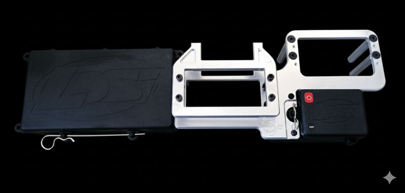 Ccr Losi 5ive T/b 7075 single servo tray with Losi boxes and lids Ccr Losi 5ive T/b 7075 single servo tray with Losi boxes and lids