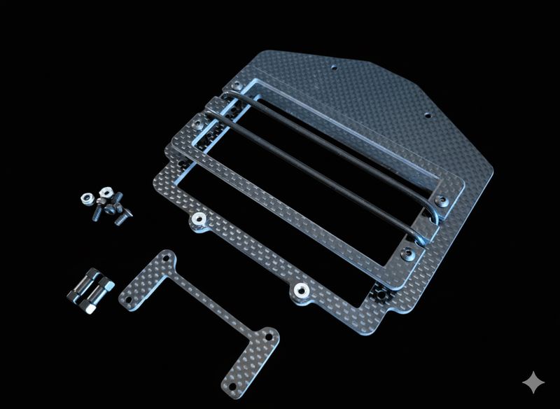 RADICAL RC cougar carbon fibre adjustable lipo tray RADICAL RC cougar carbon fibre adjustable lipo tray