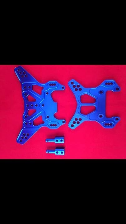 Losi 5ive T alloy shock towers blue