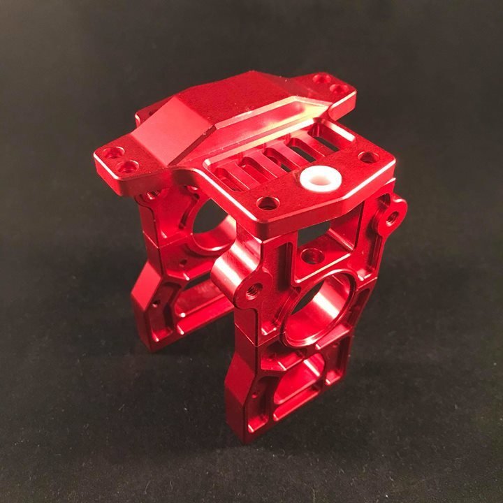 Losi 5ive T centre diff housing quick release red hd racing