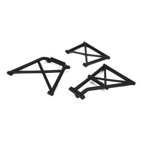 Losb2576 Losi 5ive-T Rear Bumper Brace Set (3) 