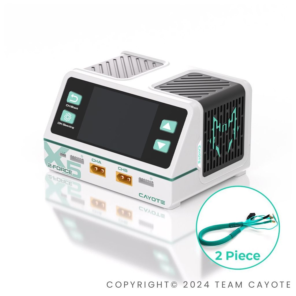CAYOTE 2-Force X5 Charger with 2 XT90 Leads
