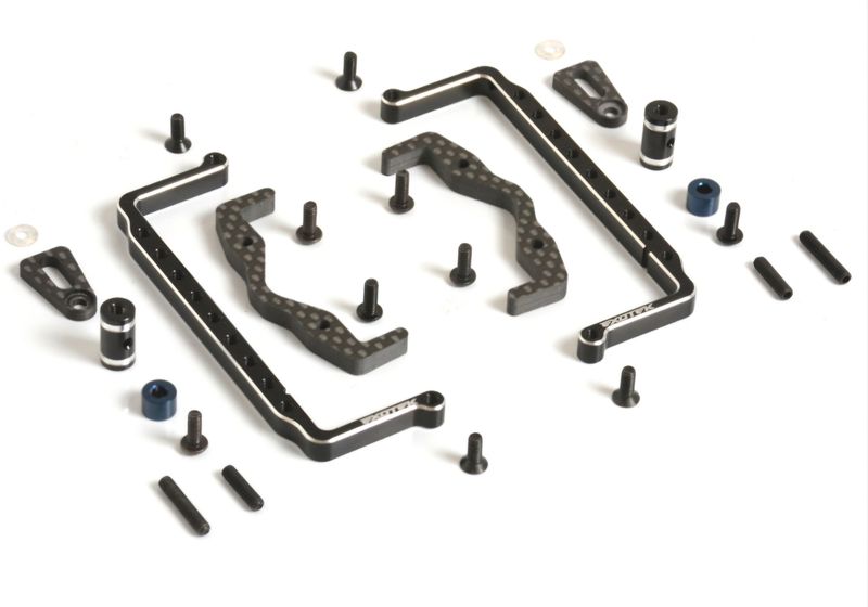  EXOTEK RC10 CLASSIC SHORTY PACK TRAY AND CUPS, 7075 and carbon fiber