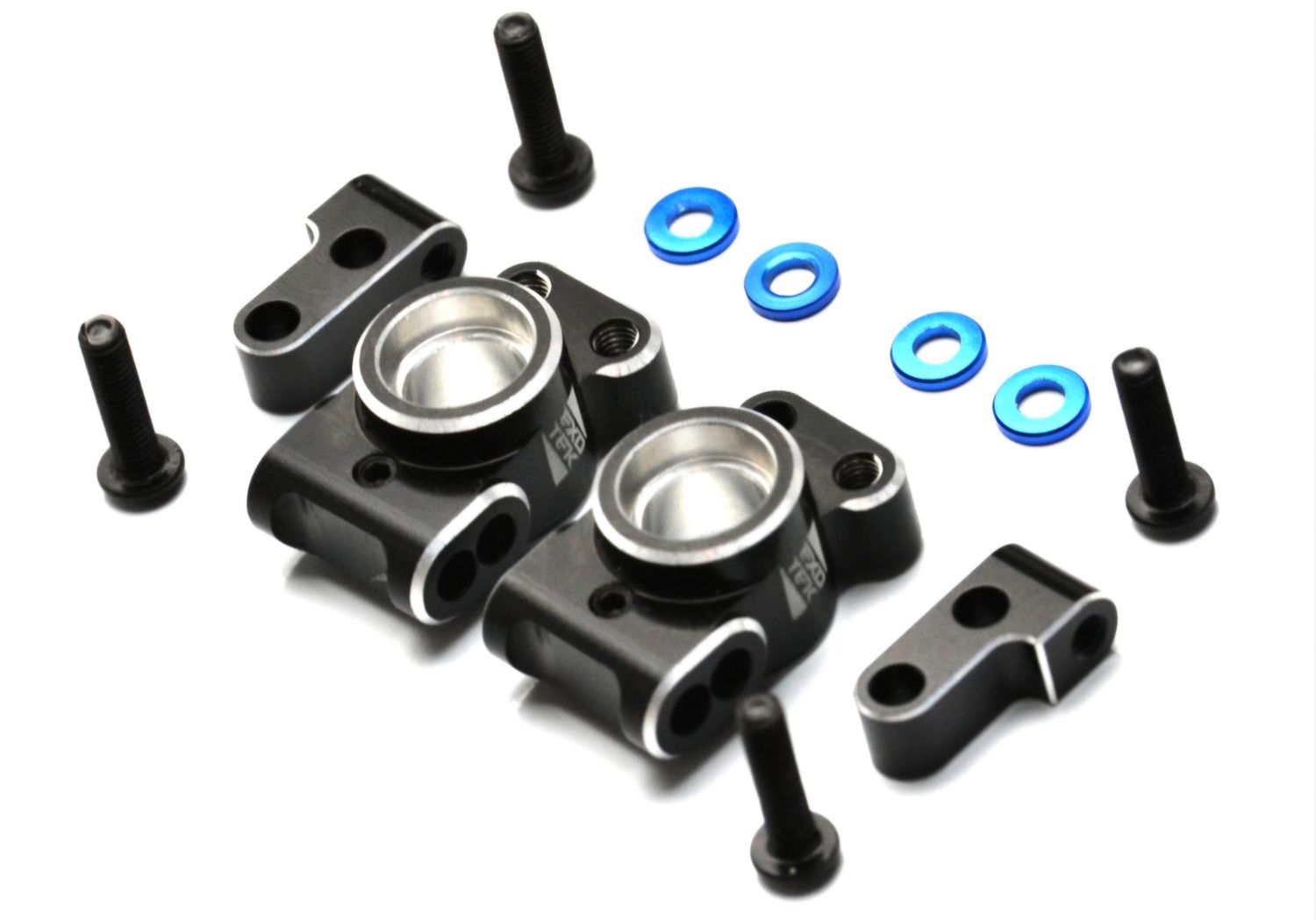 EXOTEK RC10 CLASSIC HD REAR HUBS, ADJUSTABLE, 7075 for use with M3 ball studs EXOTEK RC10 CLASSIC HD REAR HUBS, ADJUSTABLE, 7075 for use with M3 ball studs