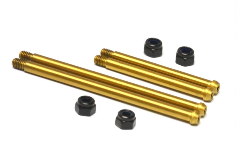 EXOTEK RC10 CLASSIC BOLTED HINGE PINS (4), REAR ARMS, steel with nitride coating
