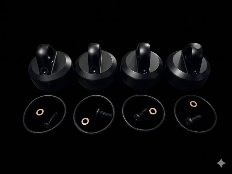 RADICAL RC LOSI 5IVE BLEEDER SHOCK CAPS BLACK