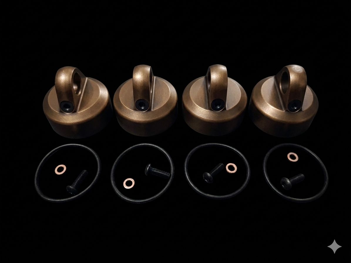 RADICAL RC LOSI 5IVE BLEEDER SHOCK CAPS BRONZE