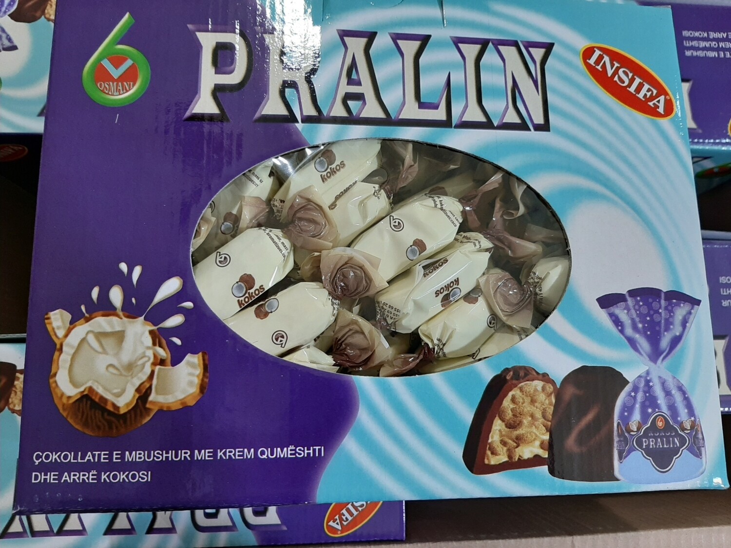Çokollatë Pralin me kokos