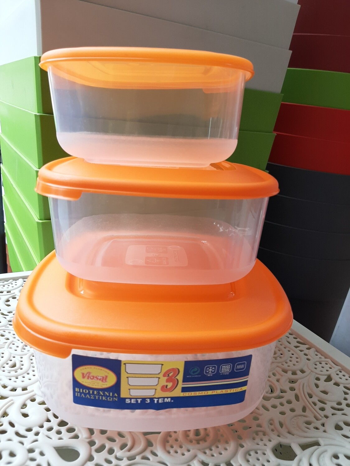 Tasa plastike 3 copë