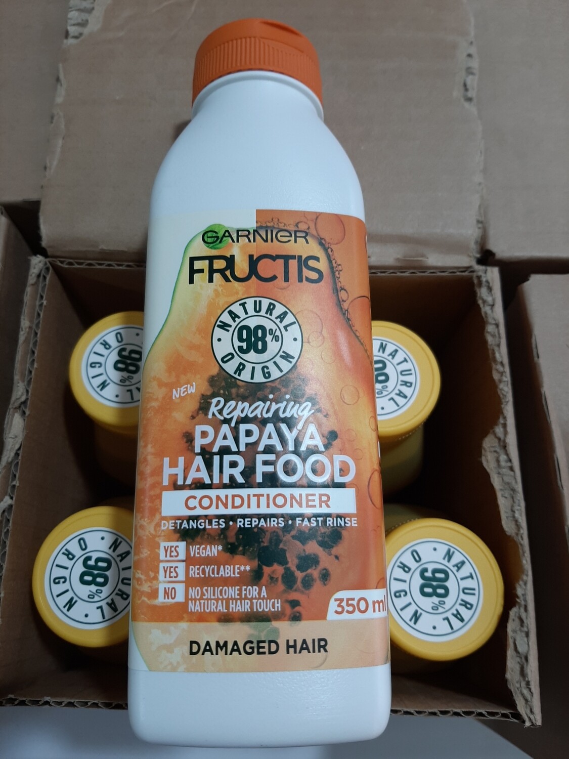 Balsam Fructis 98% natyral (për flokë të dëmtuar) 350ml
