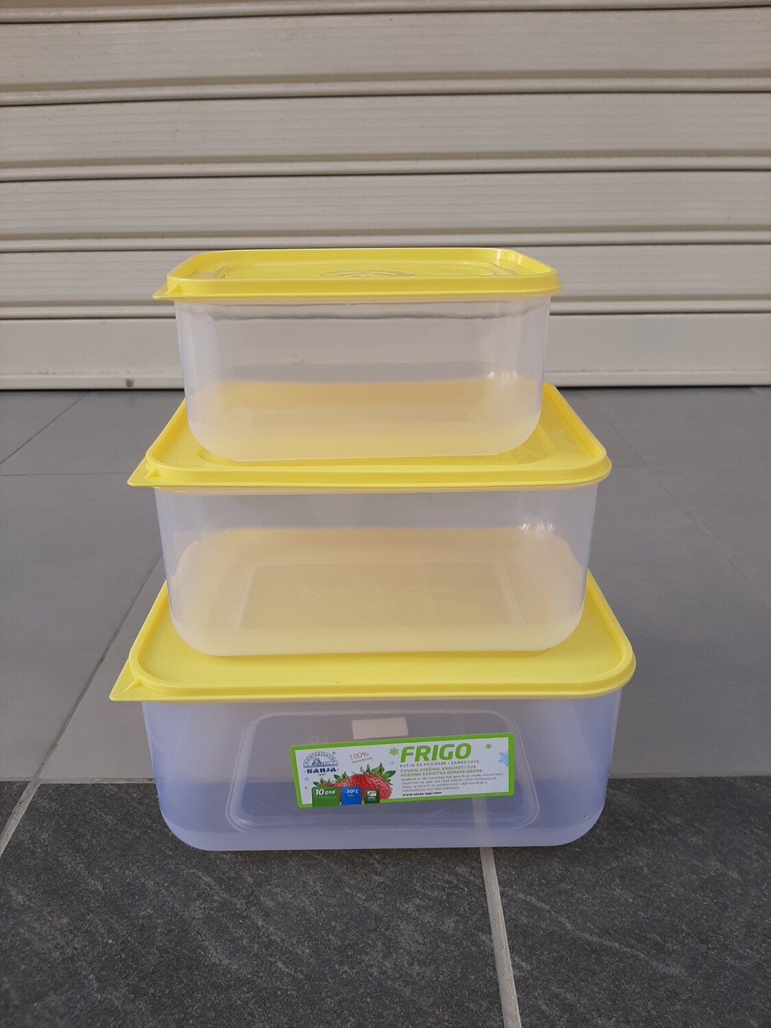 Tasa plastike me mbyllje hermetike 3 copë