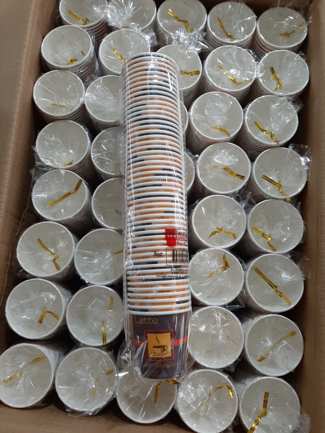 Gota Kafe makiato kartoni 3oz 5cm 50 copë