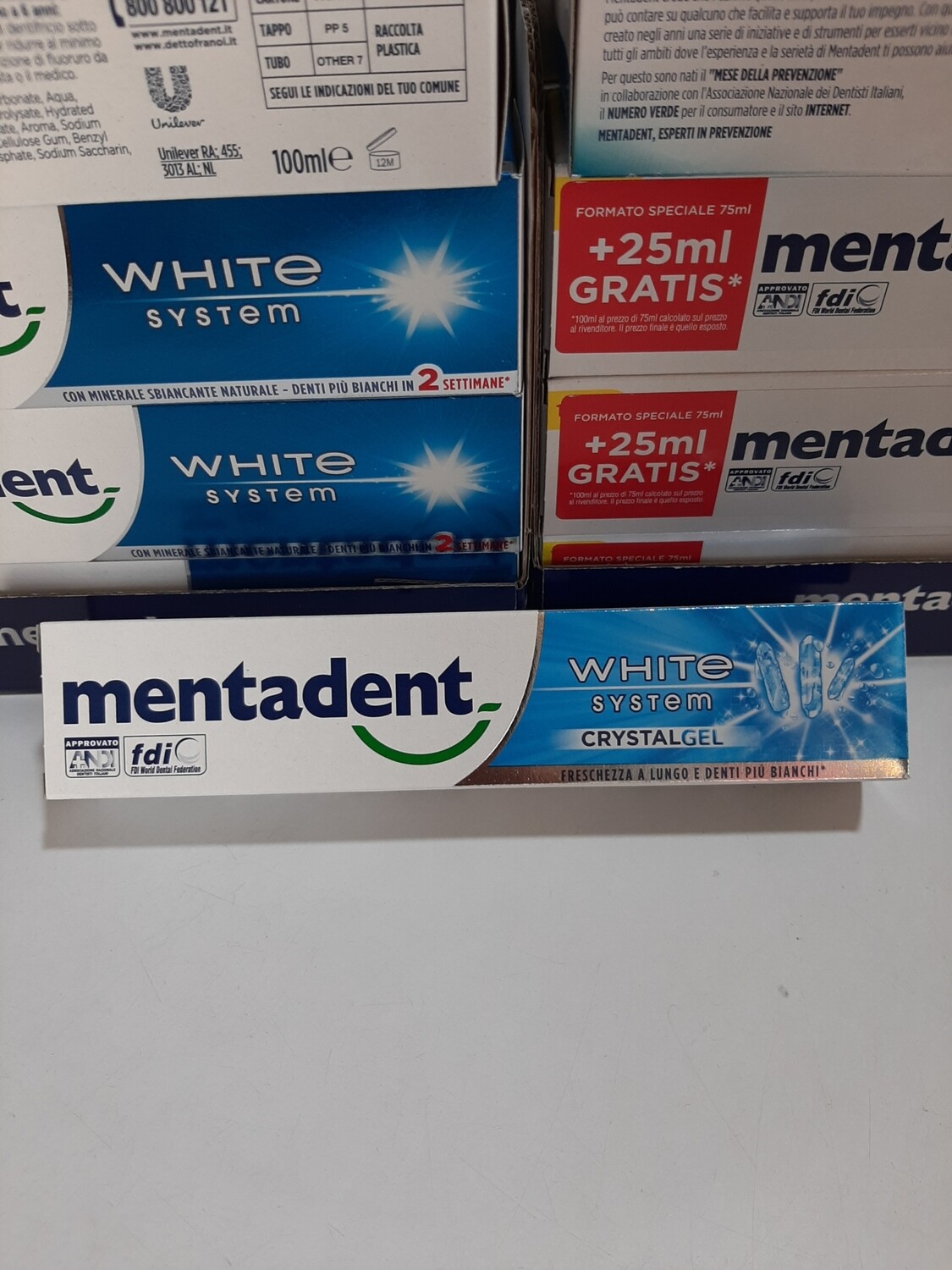 Mentadent white system crystagel 75ml