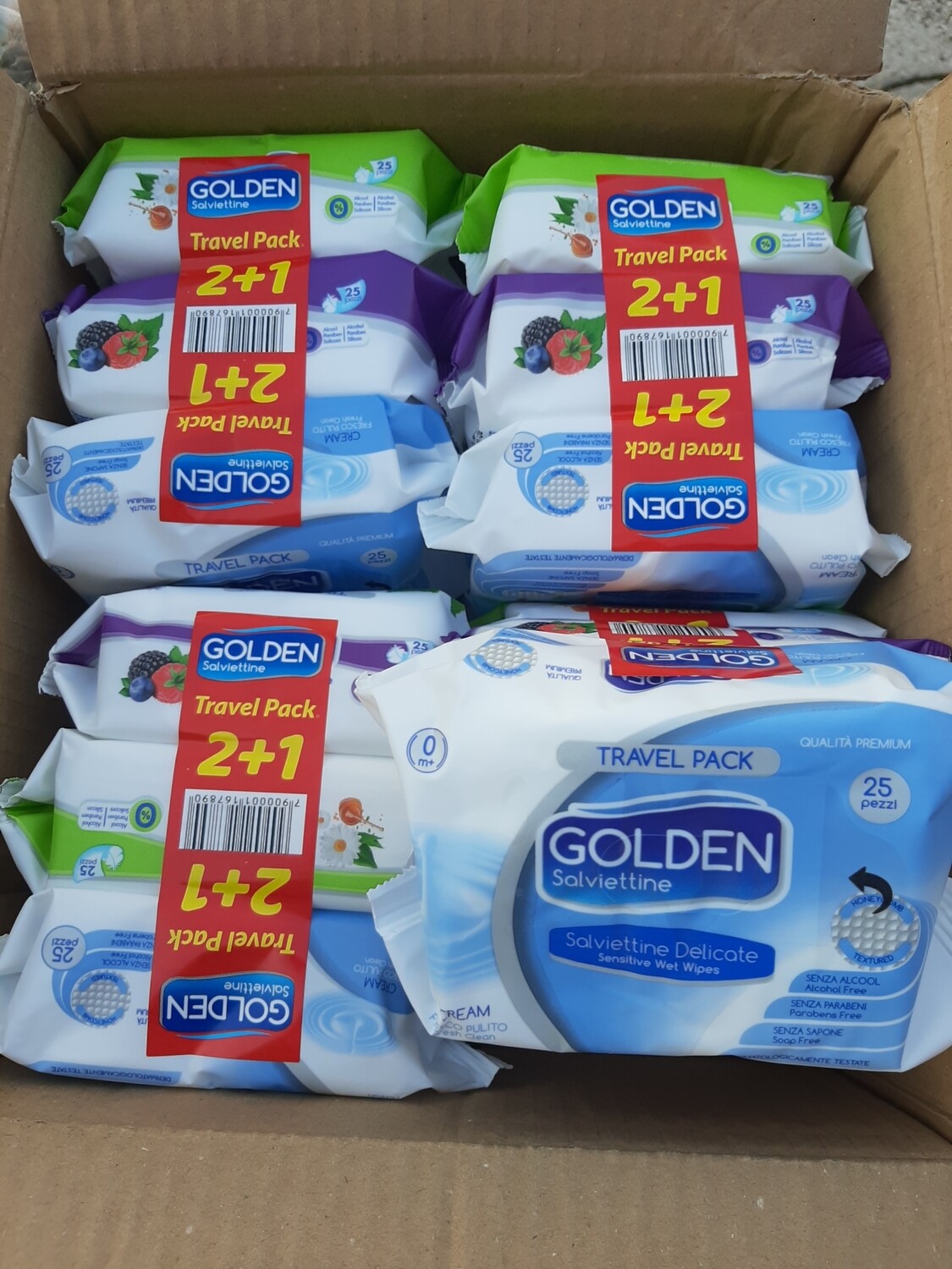 Letër e lagur Golden 3 copë
