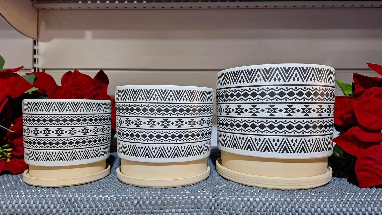 Vazo lulesh qeramike Elena set 3 copë