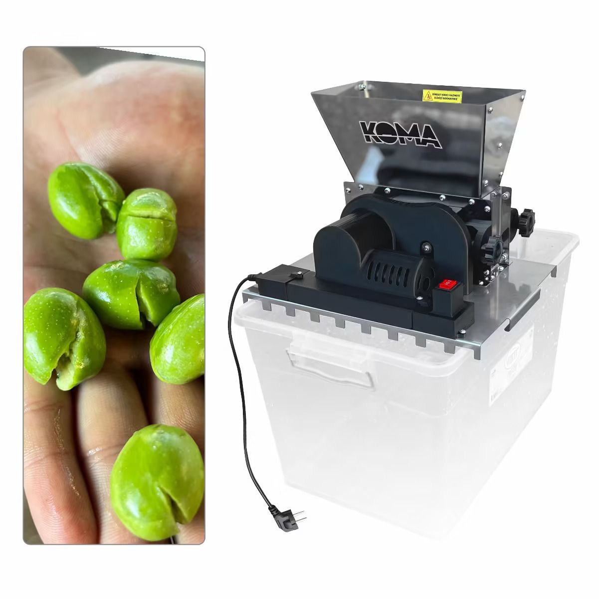 Koma C40 – Makina Elektrike për Thyerjen e Ullinjve