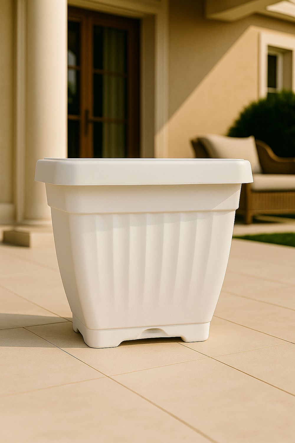 Vazo lulesh Mediteran + pjata 36x36cm 34 litër