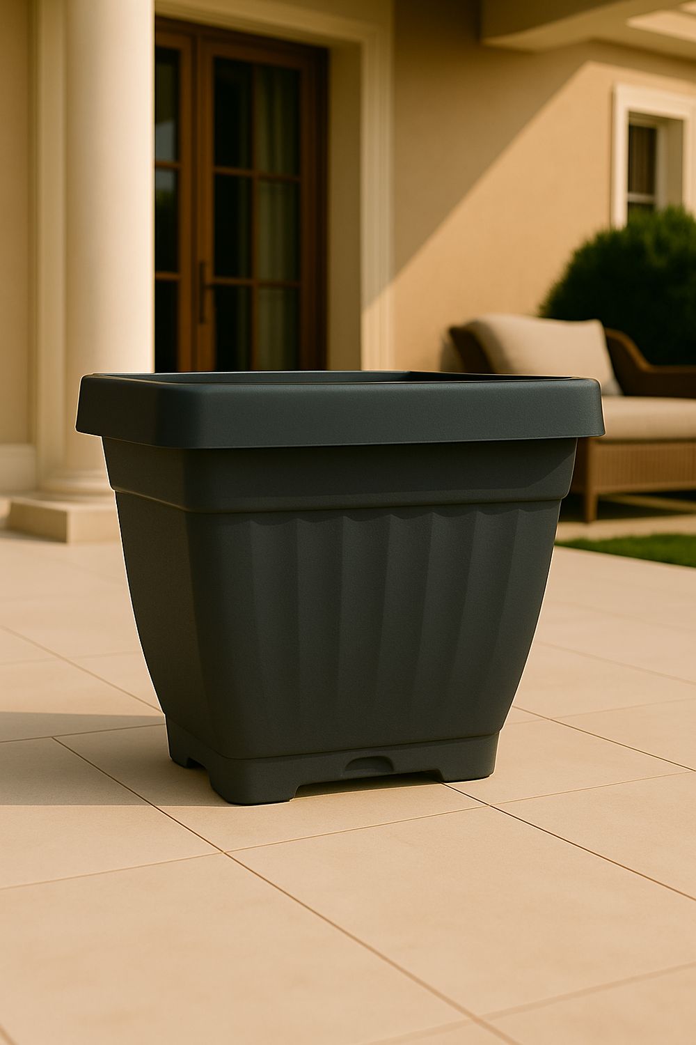 Vazo lulesh Mediteran + pjata 36x36cm 34 litër