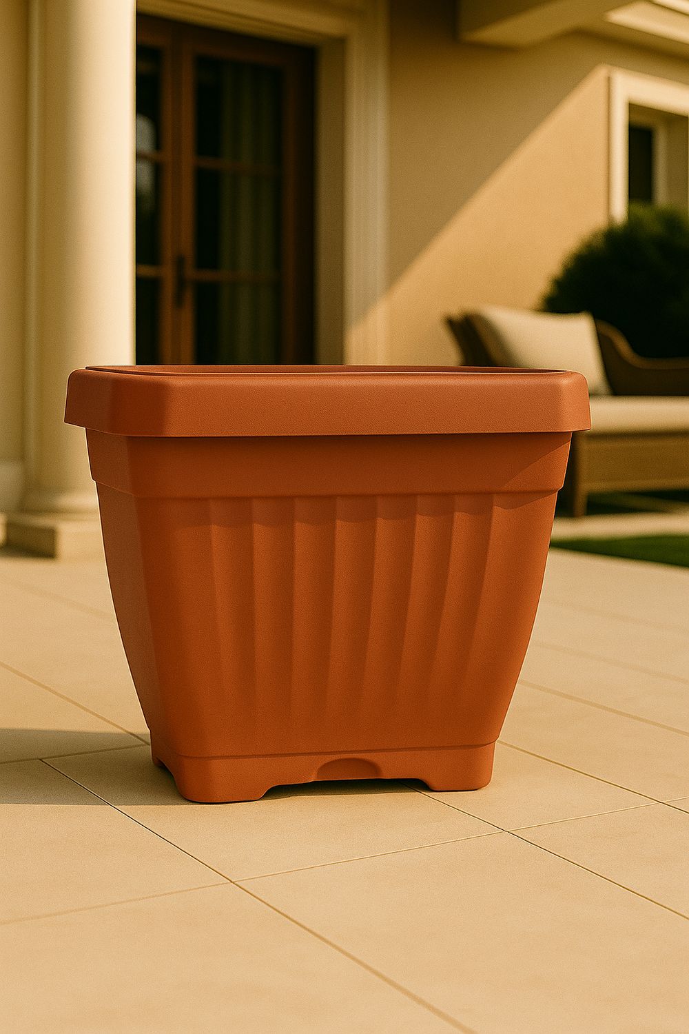 Vazo lulesh Mediteran + pjata 36x36cm 34 litër