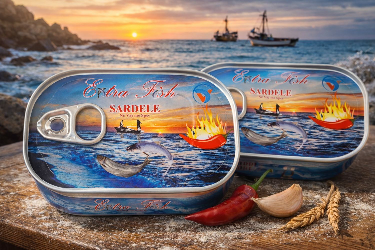 Sardele peshku me spec djegs