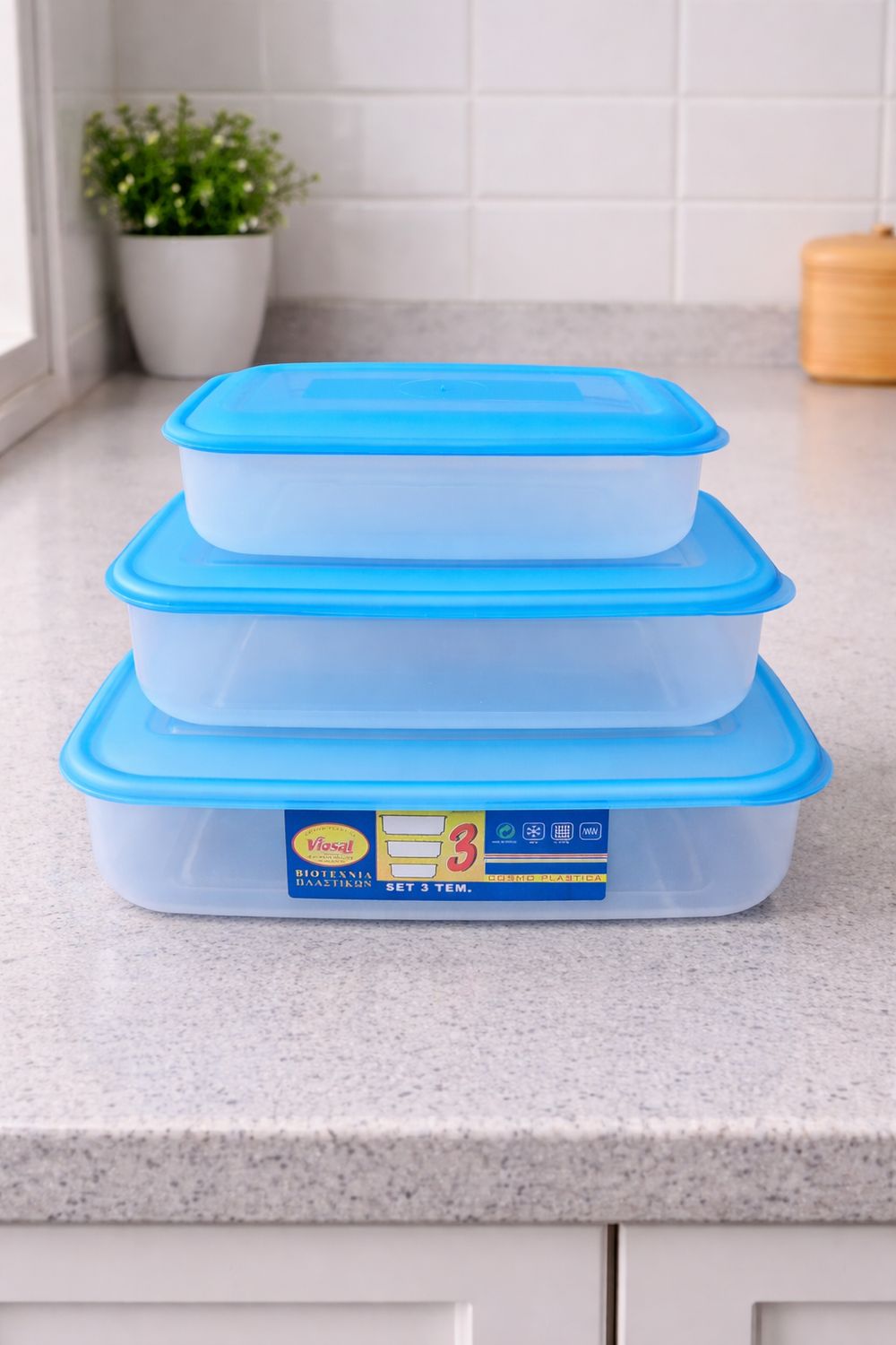 Tasa plastike 3 copë