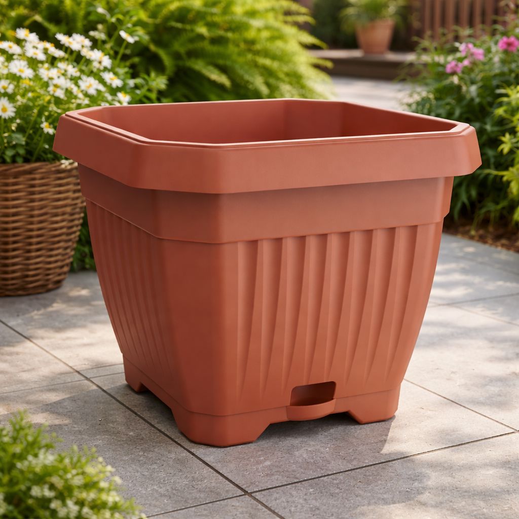 Vazo lulesh Mediteran + pjata 36x36cm 34 litër