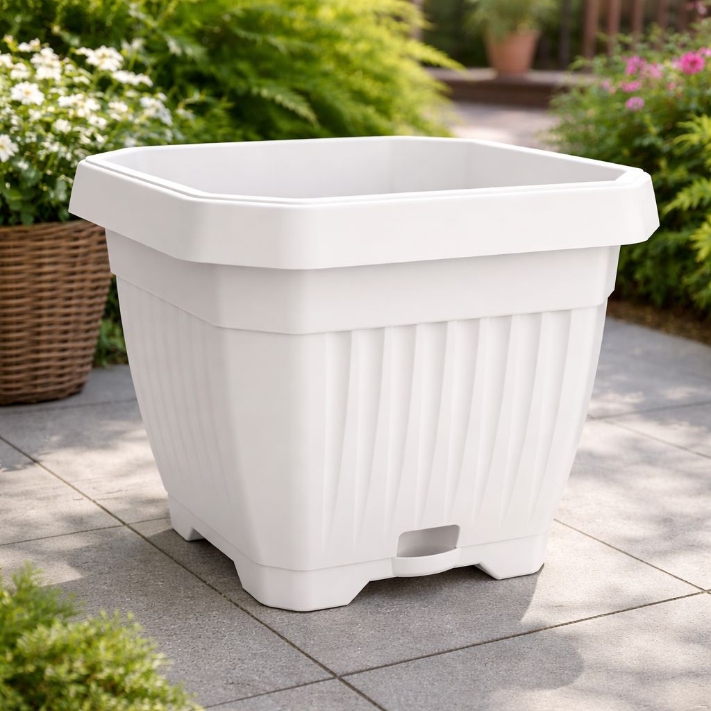 Vazo lulesh Mediteran + pjata 36x36cm 34 litër