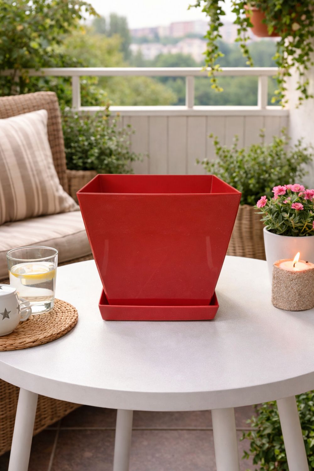 Vazo lulesh Aria + pjata 30x27cm