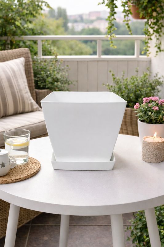 Vazo lulesh Aria + pjata 20x22cm Vazo lulesh Aria + pjata 20x22cm