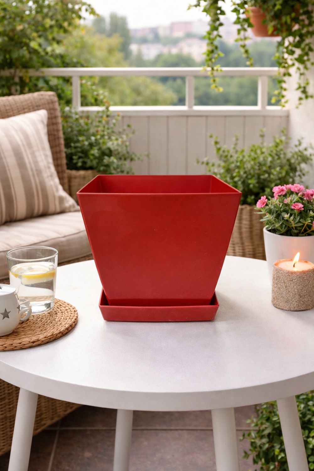 Vazo lulesh Aria + pjata 25x25cm