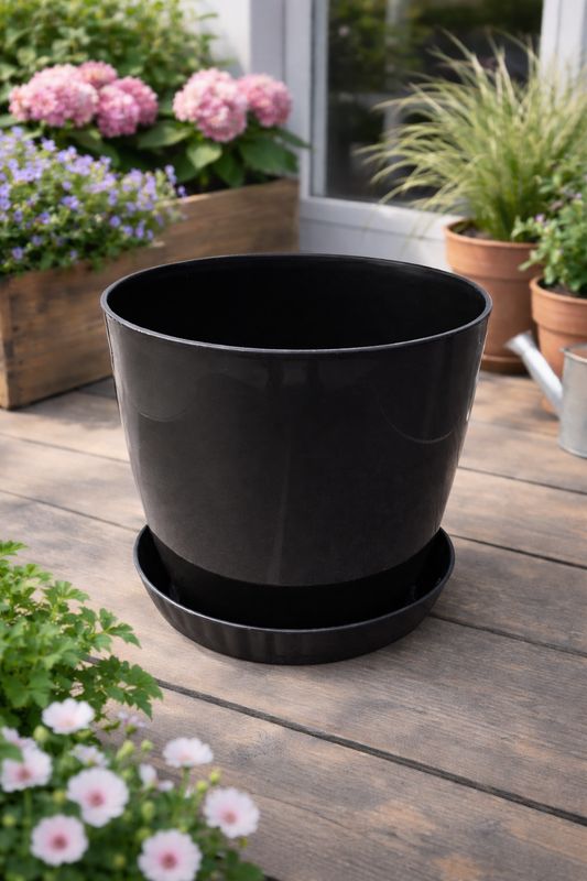 Vazo lulesh Arta + pjata Ø18x16.5cm Vazo lulesh Arta + pjata Ø18x16.5cm