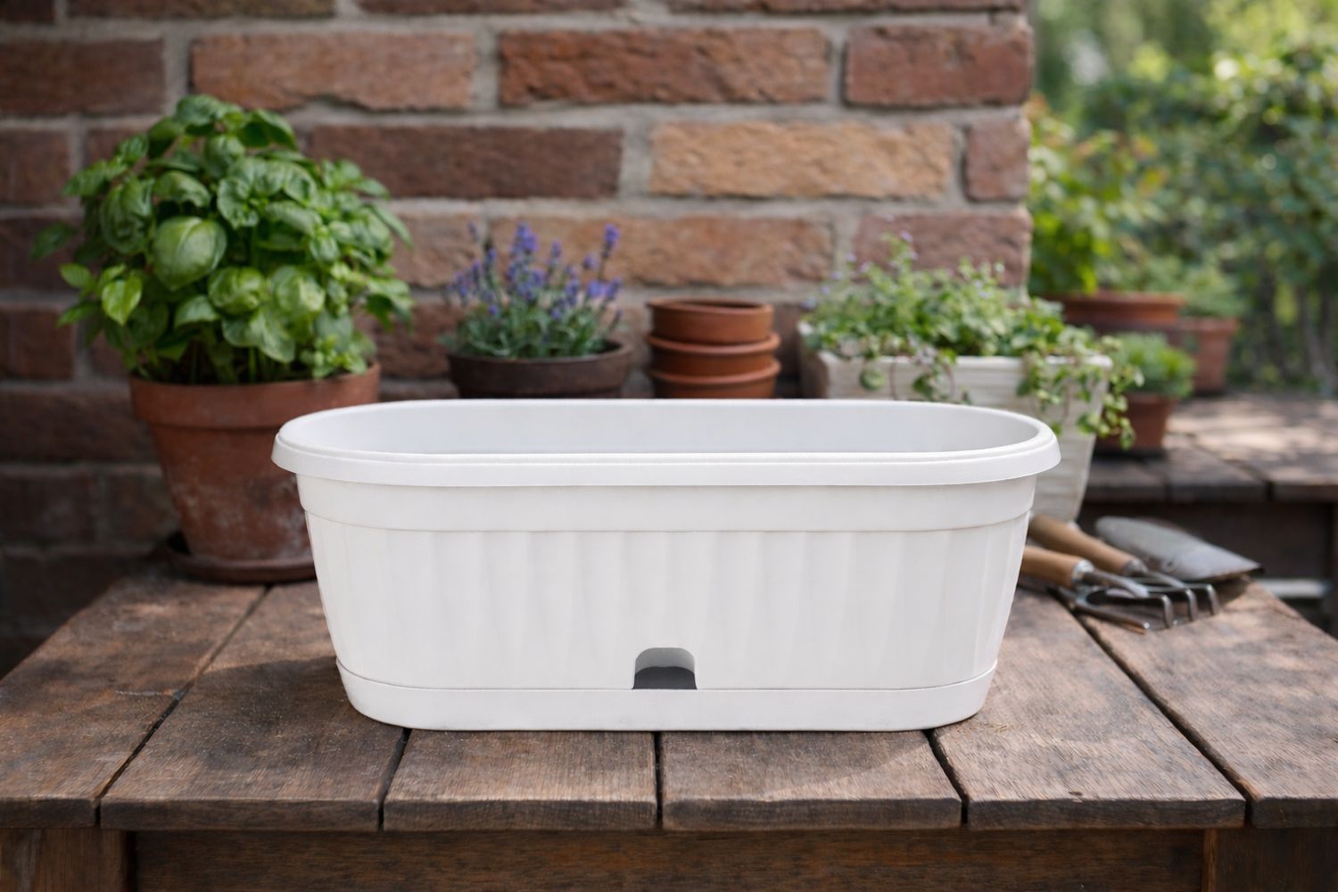 Vazo lulesh Mediteran + pjata Ø22x12cm 1.3 liter