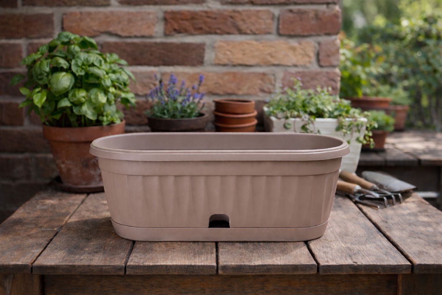 Vazo lulesh Mediteran + pjata Ø22x12cm 1.3 liter